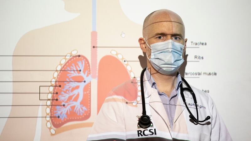 Dr Killian Hurley, consultant physician in respiratory medicine at Beaumont Hospital, where he heads up a post-coronavirus clinic: the clinic has seen over 100 patients. Photograph: Tom Honan