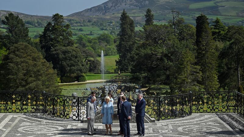 Britain’s Prince Charles and Camilla, Duchess of Cornwall visit Powerscourt Estate in Enniskerry, Co Wicklow. Photograph: Clodagh Kilcoyne/Reuters