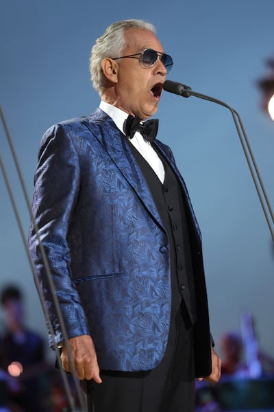 Andrea Bocelli: If you want to see him in Tuscany, Robert Troy has a spare ticket. Photograph: Chris Jackson/PA Wire