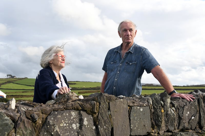 Casting director Ros Hubbard and John Sayles photographed at the Dingle Distillery International Film Festival. Photograph: Manuela Dei Grandi