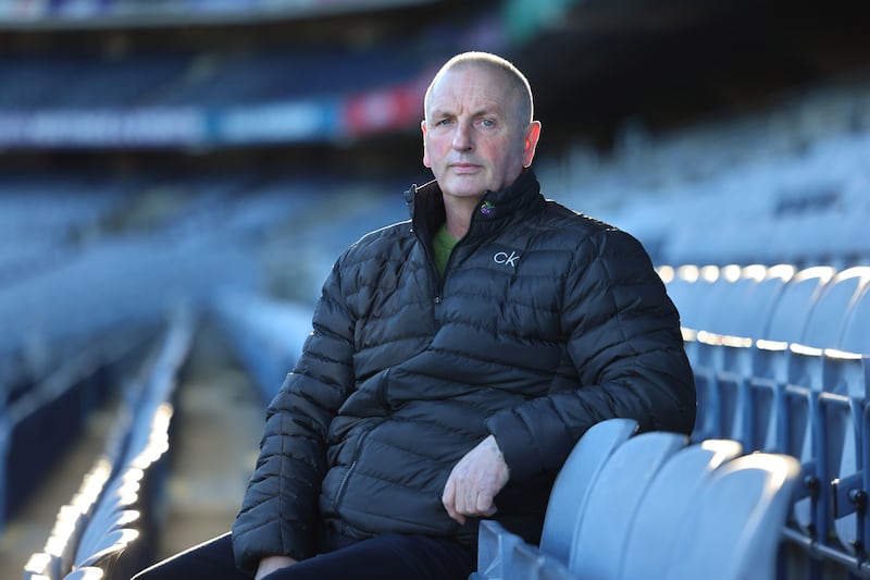 Jean's son Michael McConville at the National Missing Person’s Day Ceremony, at Croke Park, Dublin on Wednesday. Photograph: Dara Mac Dónaill/The Irish Times