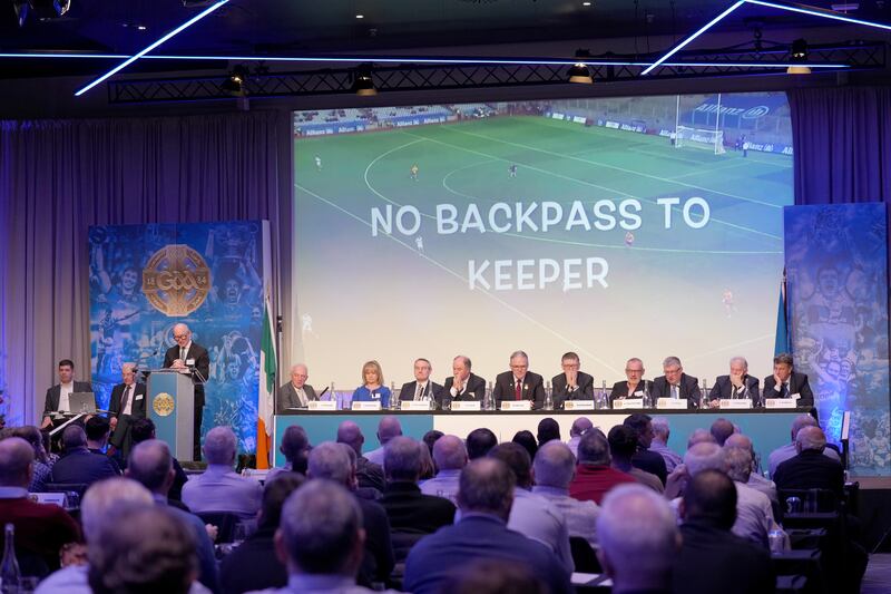 A GAA Special Congress at Croke Park on November 30th when a 
No Backpass to Keeper motion was discussed. Photograph: James Lawlor/Inpho