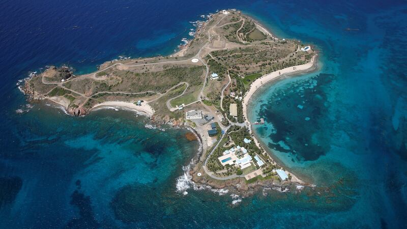 Little St James Island in the US Virgin Islands, where Jeffrey Epstein abused young women and girls on his secluded estate. Photograph: Marco Bello/Reuters