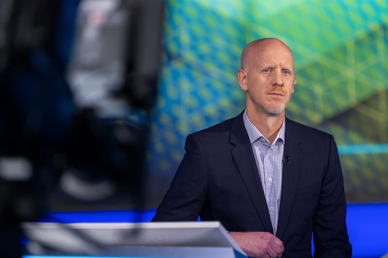 Tim Cadogan, chief executive officer of GoFundMe Inc., during a Bloomberg Television interview in London earlier this month. Photograph: Betty Laura Zapata/Bloomberg