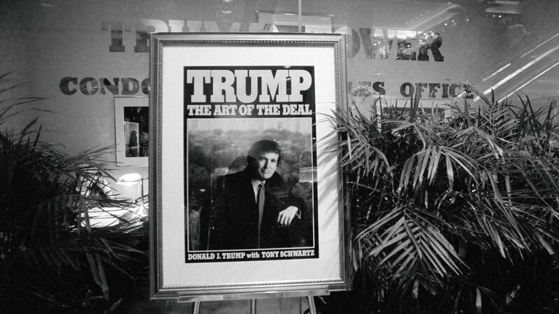 A poster promoting Donald Trump’s ‘Trump: The Art of the Deal’ at Trump Tower in Manhattan on June 21st, 1990. File photograph: Marilynn K. Yee/The New York Time)