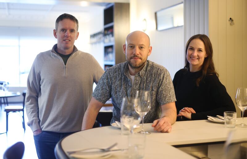 Lena owners Paul McNamara, Simon Barrett and Liz Matthews. Photograph: Bryan O'Brien