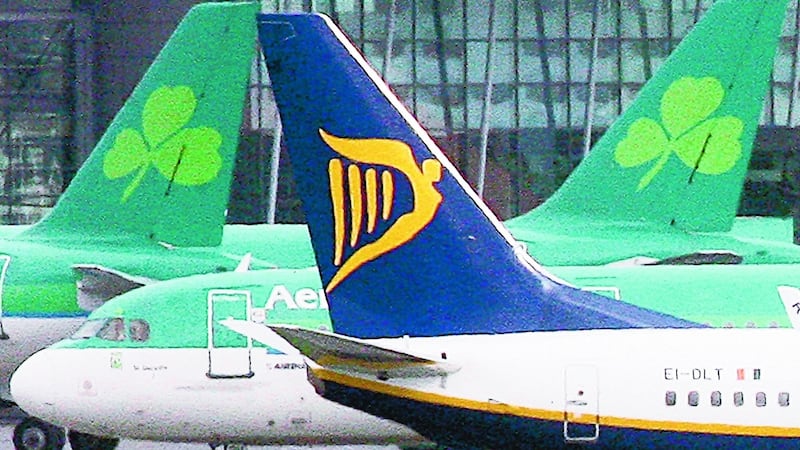 Loser: Ryanair and Aer Lingus both saw their revenues plummet due to the pandemic. Photograph: Niall Carson/PA Wire