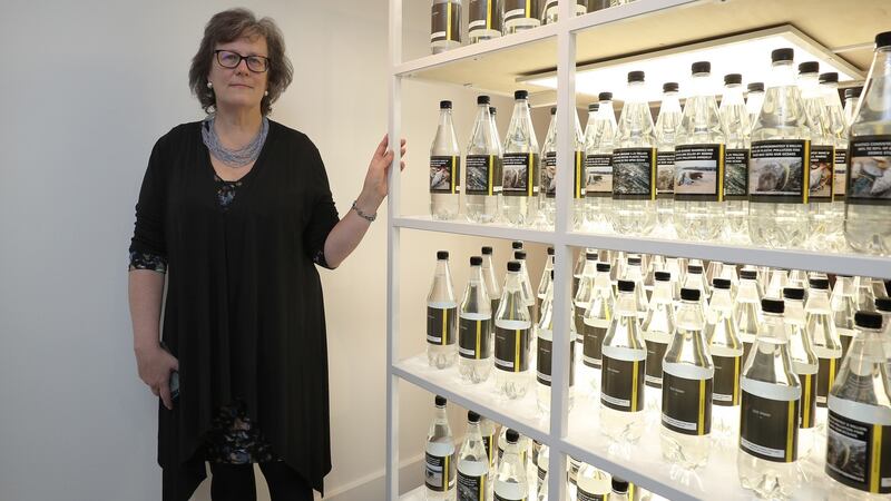 Mindy O’Brien, from Voice,  at a new exhibition on plastics at Dublin’s Science Gallery. Photograph: Nick Bradshaw/The Irish Times