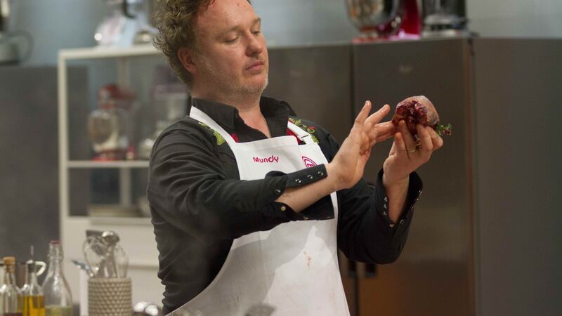 A bird in the hand ... Singer Mundy is the latest contestant to leave the Celebrity MasterChef kitchen