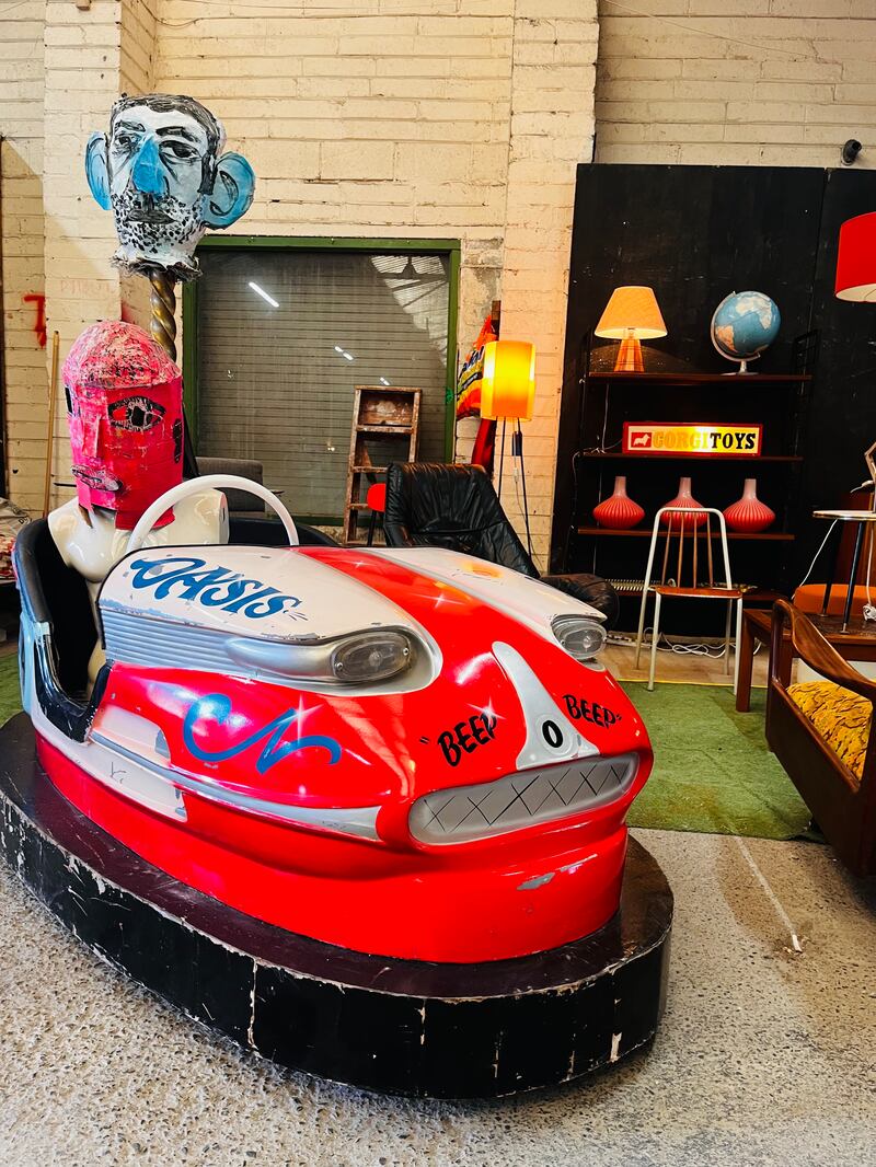 A bumper car at Le Zeitgeist Bohemia Flea Market in Phibsboro, Dublin