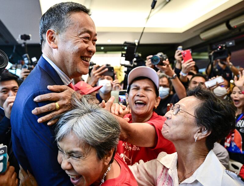 Pheu Thai's Srettha Thavisin was approved by Thai lawmakers to become the kingdom's 30th prime minister. Photograph: Manan Vatsyayana/AFP