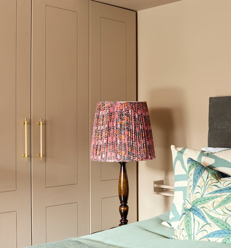 Darran hand-sewed his bedside lamp using remnants of fabrics that would otherwise have ended up in landfill