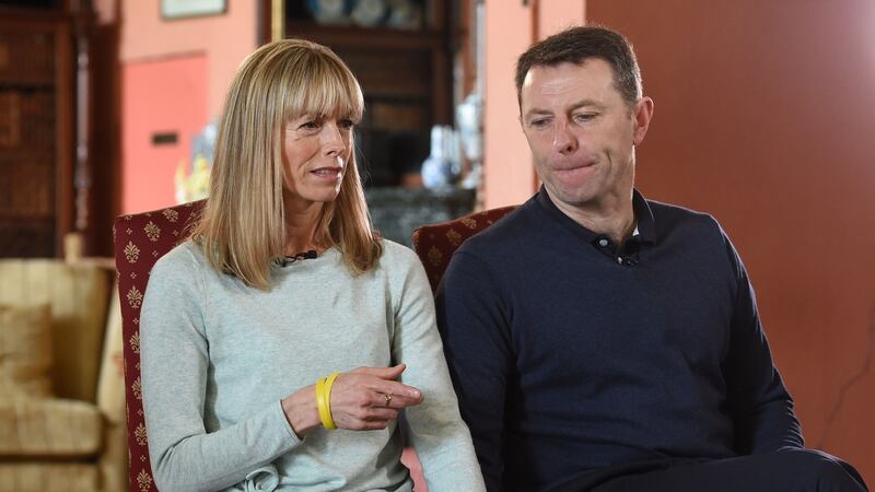 Kate and Gerry McCann during an interview with the BBC’s Fiona Bruce at Prestwold Hall in Loughborough, UK in 2017. Photograph:  Joe Giddens/PA Wire