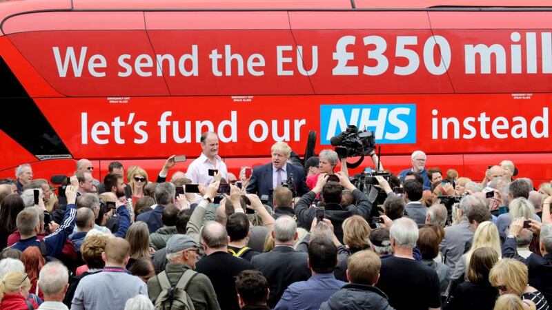 £350m a week for the NHS: Boris Johnson’s claim was founded on some pretty shaky maths. Photograph: Christopher Furlong/Getty