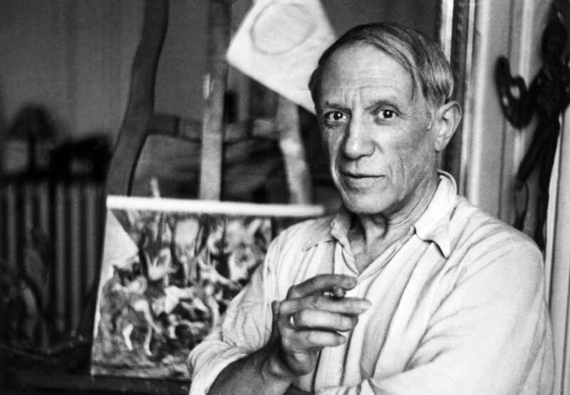 Pablo Picasso in his Paris studio.  Photograph: Getty Images