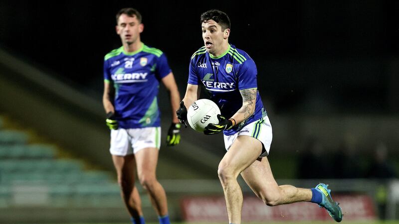 Tony Brosnan in action for Kerry during the  McGrath Cup game against Kerry at Austin Stack Park in  Tralee. Photograph: Laszlo Geczo/Inpho