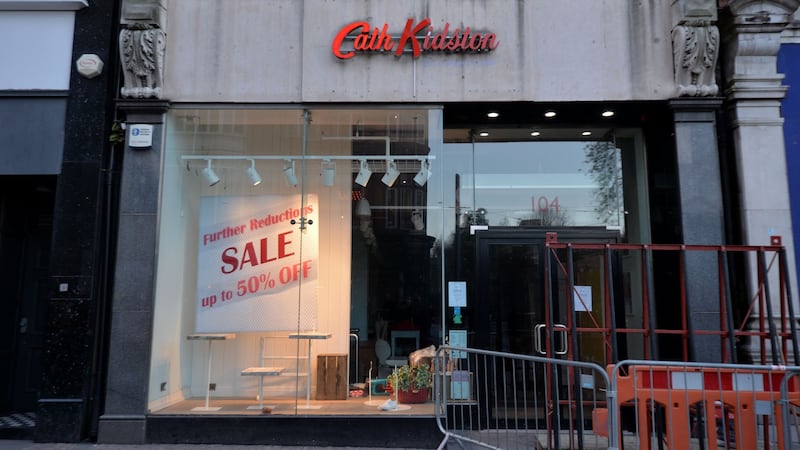 Closed shopfronts: Cath Kidson on Grafton Street. Photograph: Alan Betson/ The Irish Times