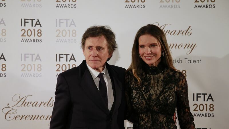 Gabriel Byrne and wife Hannah Beth King at the Ifta awards on Thursday in Dublin’s Mansion House. Photograph: Nick Bradshaw