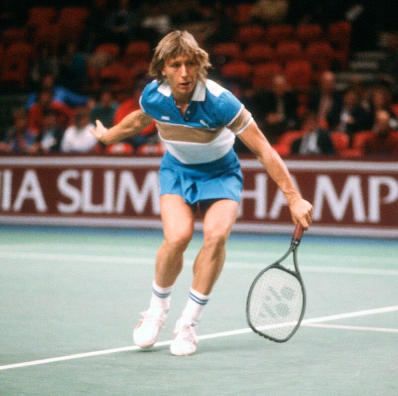 In the early 1980s Martina Navratilova’s physique went from borderline lumpy to sculpted. Photograph: Focus on Sport/Getty