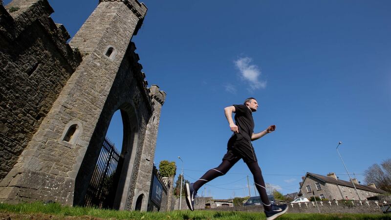 Sean Flanagan running past the gates of Slane Castle earlier this week. Photo: Morgan Treacy/Inpho