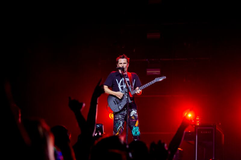 Matt Bellamy of Muse performs at the 3Arena in Dublin. Photograph: Tom Honan