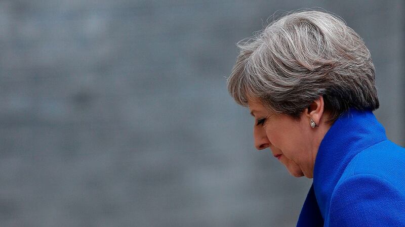 British prime minister Theresa May promised strong and stable leadership, but her party’s words and actions over the past year, as well as her poor campaign, pointed to weakness, opportunism and self-doubt. Photograph: Adrian Dennis/AFP/Getty Images