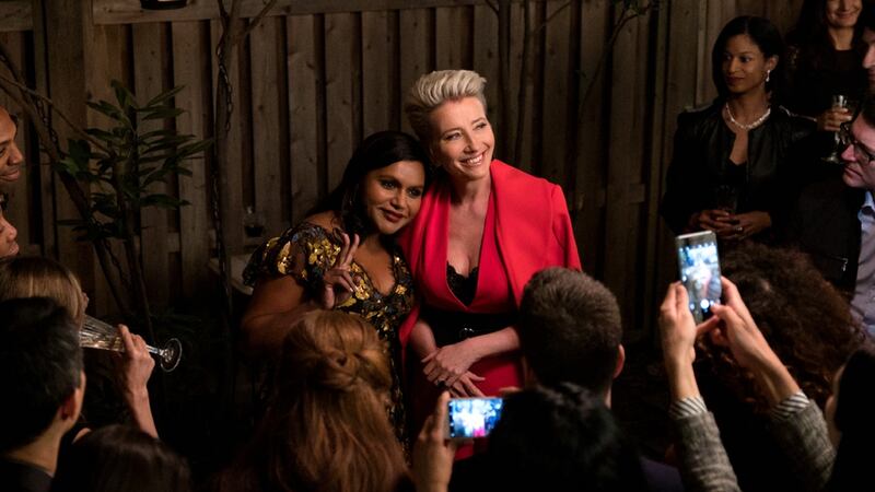 Mindy Kaling and Emma Thompson in Late Night