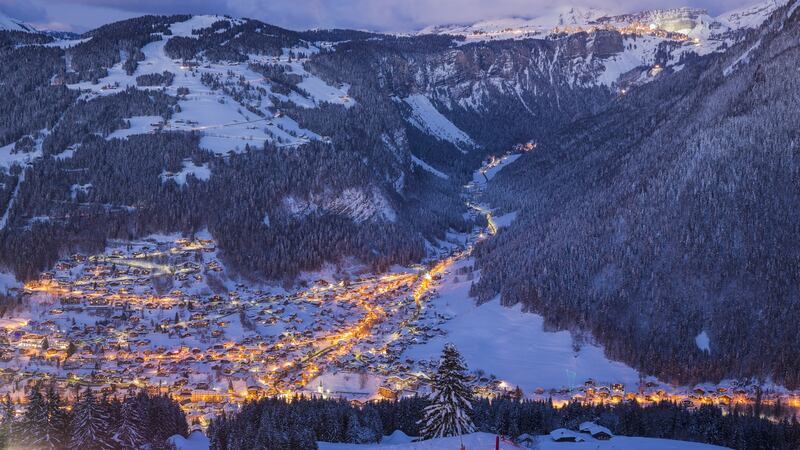 Avoriaz and the ski slopes of the Portes du Soleil in the Haute Savoie