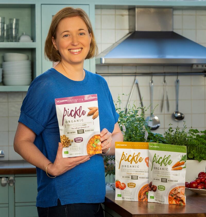 Marianne Dorney with her newly launched Pickle Organic range