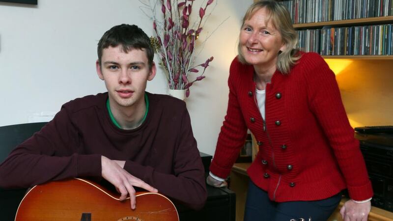 Patricia McCann and her son Cormac McCafferty who spent the first three months of his life in hospital, where he had ‘back-to-back’ surgery to widen his aortic arch and repair a hole in his heart. Photograph: Joe O’Shaughnessy