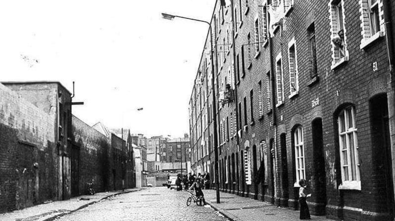 A view of Foley Street in the 1970s, shortly before the tenement buildings were pulled down. Photograph: North Inner City Folklore Project