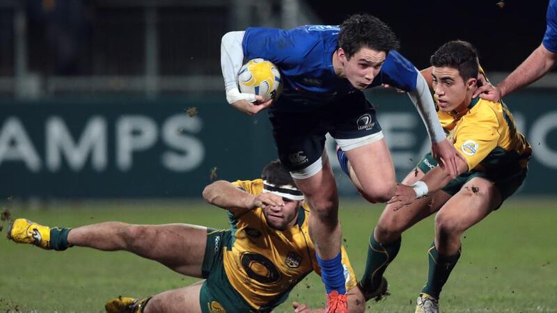 Leinster’s Joey Carberry on the charge at Donnybrook last night. Photograph: Morgan Treacy/Inpho