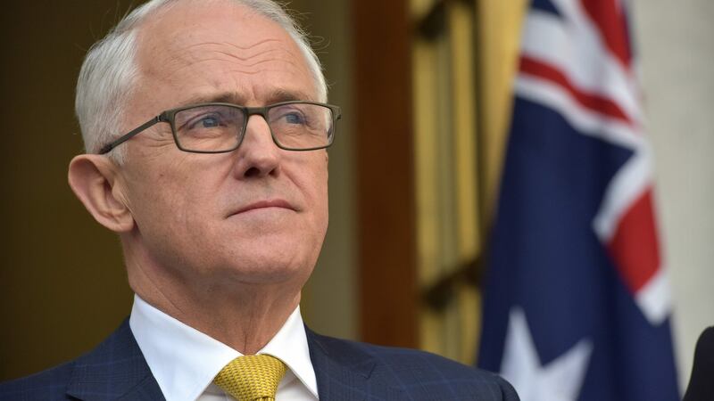 Australia’s prime minister Malcolm Turnbull attends a press conference in Parliament House in Canberra on Wednesday. Photograph: Mark Graham /AFP/Getty Images