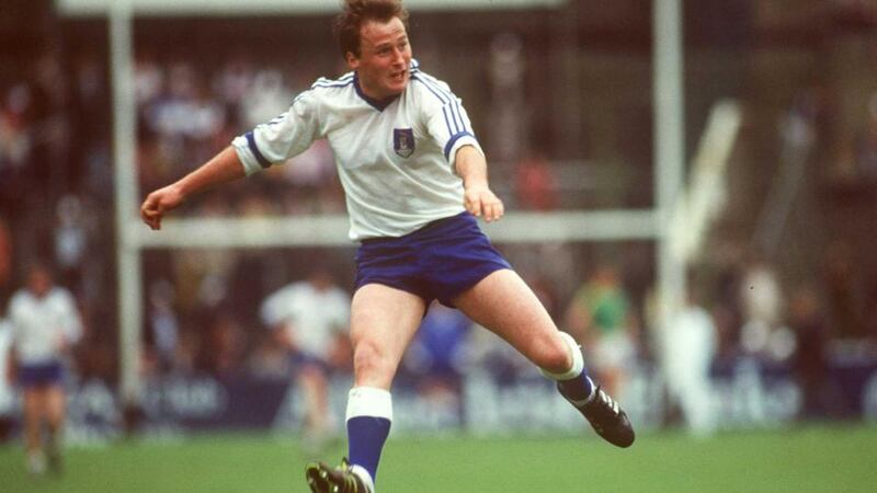 Eugene Hughes in action for Monaghan in 1984. Photograph: Billy Stickland/Inpho