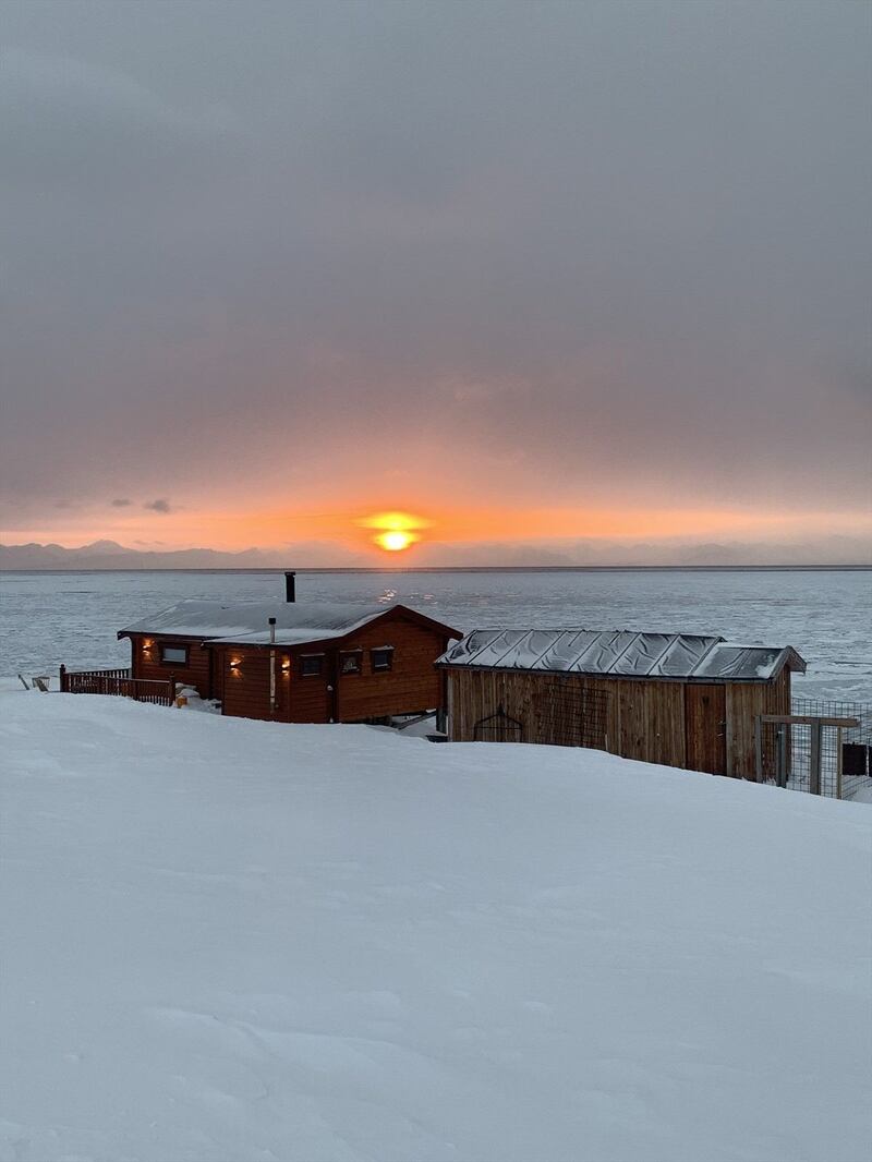 This wooden cabin in Longyearbyen is less than a 15-minute drive from amenities