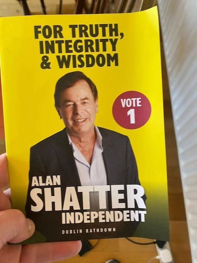 Alan Shatter's general election leaflet