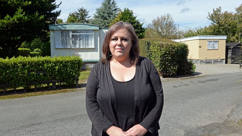 Local People Before Profit activist Jacqui Johnston at the site in Greystones, Co Wicklow. Photograph: Eric Luke/The Irish Times