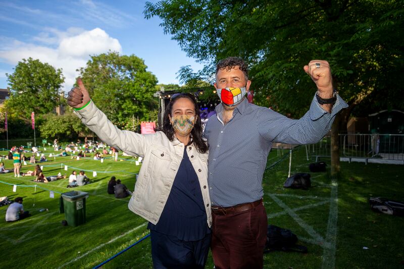 Catherine Martin and her husband Francis Noel Duffy at a concert in the Iveagh Gardens last year. Photograph: Tom Honan