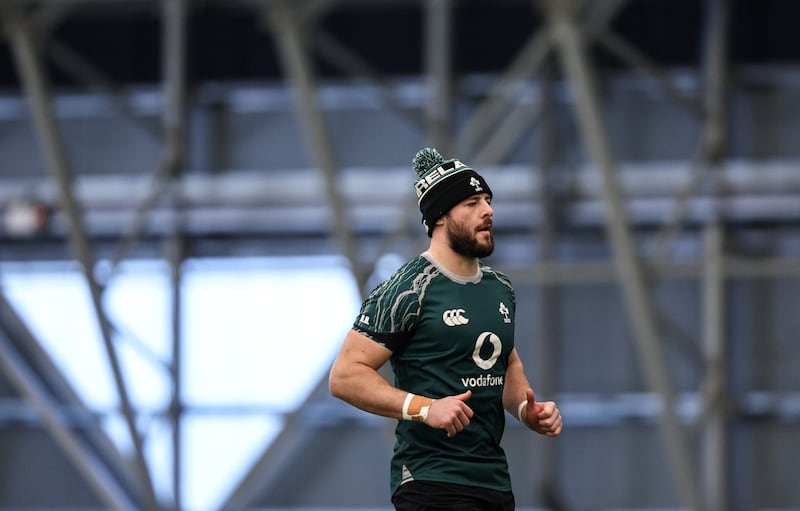 Robbie Henshaw in training. Photograph: Ben Brady/Inpho