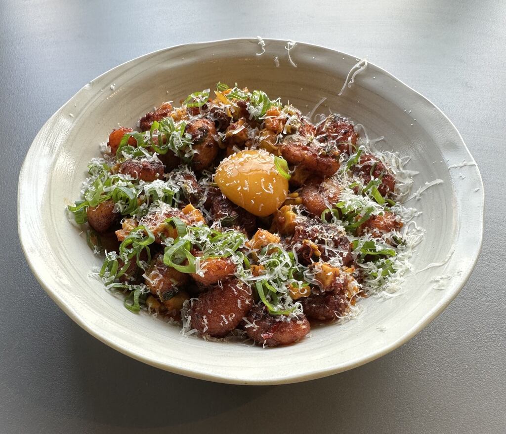 Dan Hannigan's panfried gnocchi with corn and 'nduja