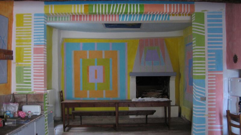 Brian O’Doherty’s painted house (La Casa Dipinta) in Todi, Italy.  Photograph: Mary Ruth Walsh