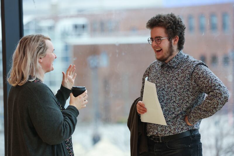 DCU student Matthew Smith from Celbridge at the launch of the latest phase of the university's autism-friendly initiative. Photograph: Kyran O'Brien