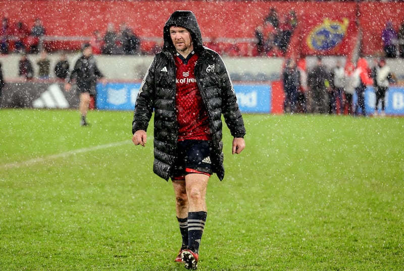 Munster’s Peter O’Mahony dejected after losing to Northampton. Photograph: Dan Sheridan/Inpho
