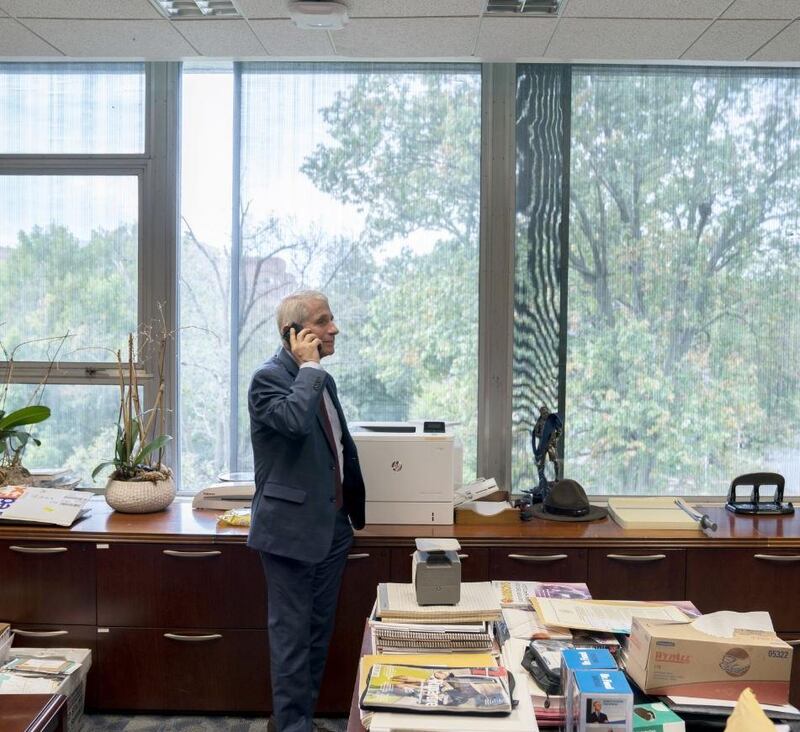 ‘The great news is that on 20th January this year, Trump was gone and Tony was still at his desk.’ Photograph: Visko Hatfield/National Geographic for Disney+