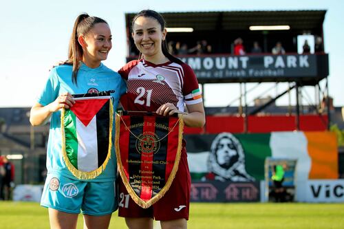 Bohemians take on Palestine as a packed Dalymount Park witnesses history