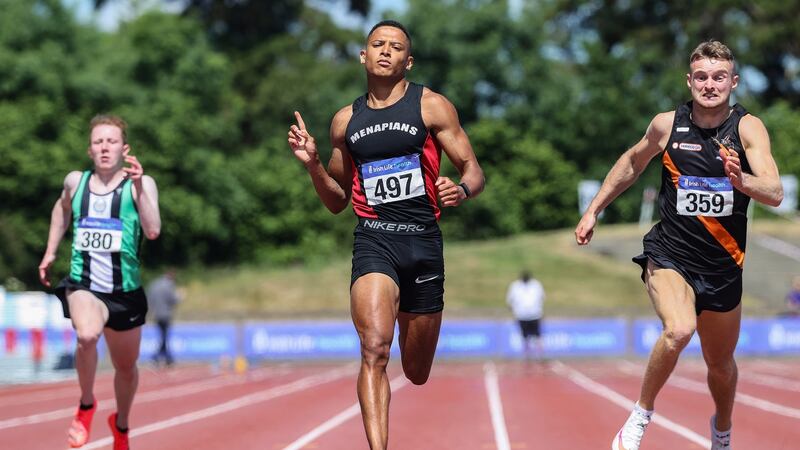 Leon Reid impressed on his way to 200m final victory on Sunday. Photograph: Bryan Keane/Inpho