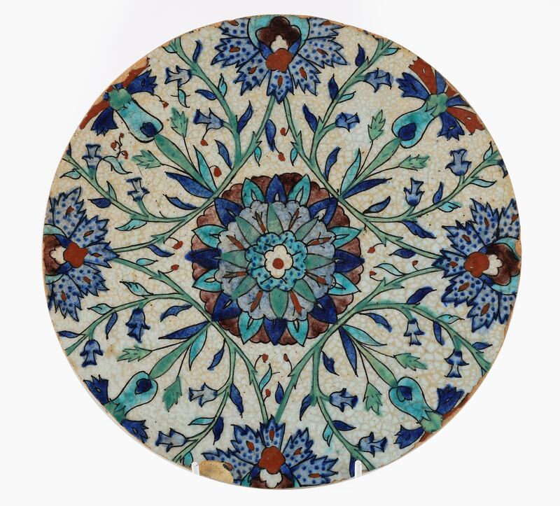 Turkish polychrome plaque (€100-€150) at Sheppard's auction