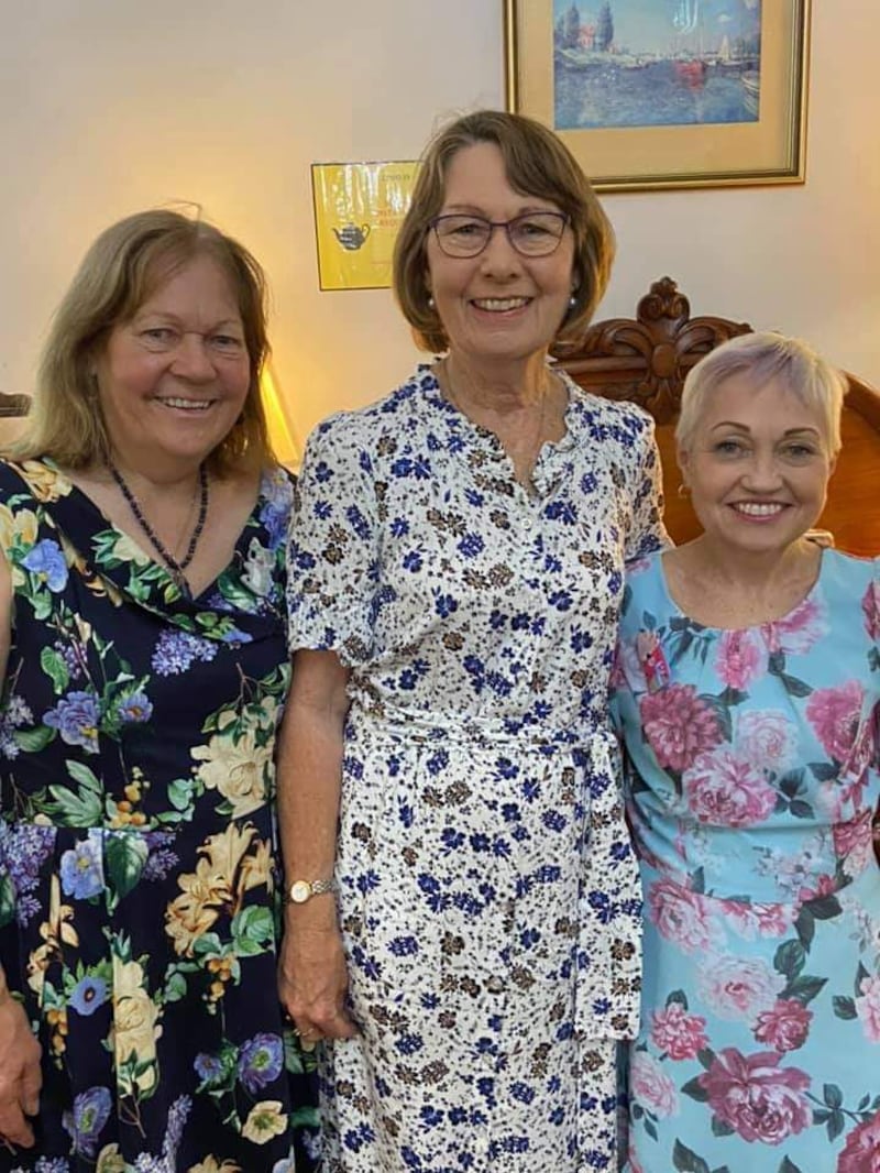 Sisters Pam Jones, Sue Jacques and Judy Goodson, great-great-granddaughters of Lucy Ellis, an orphan sent from Newry Workhouse to Melbourne in 1850, when she was 16