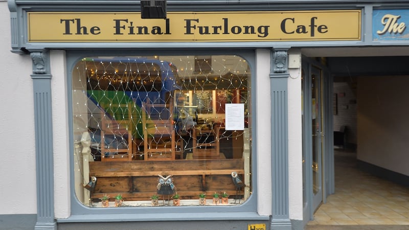 Shopfront of the Final Furlong on Main St in Kilcullen. Photograph: Alan Betson/ The Irish Times