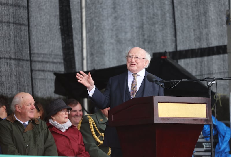 President Michael D Higgins officially opens the event. Photograph: Dara Mac Dónaill/The Irish Times